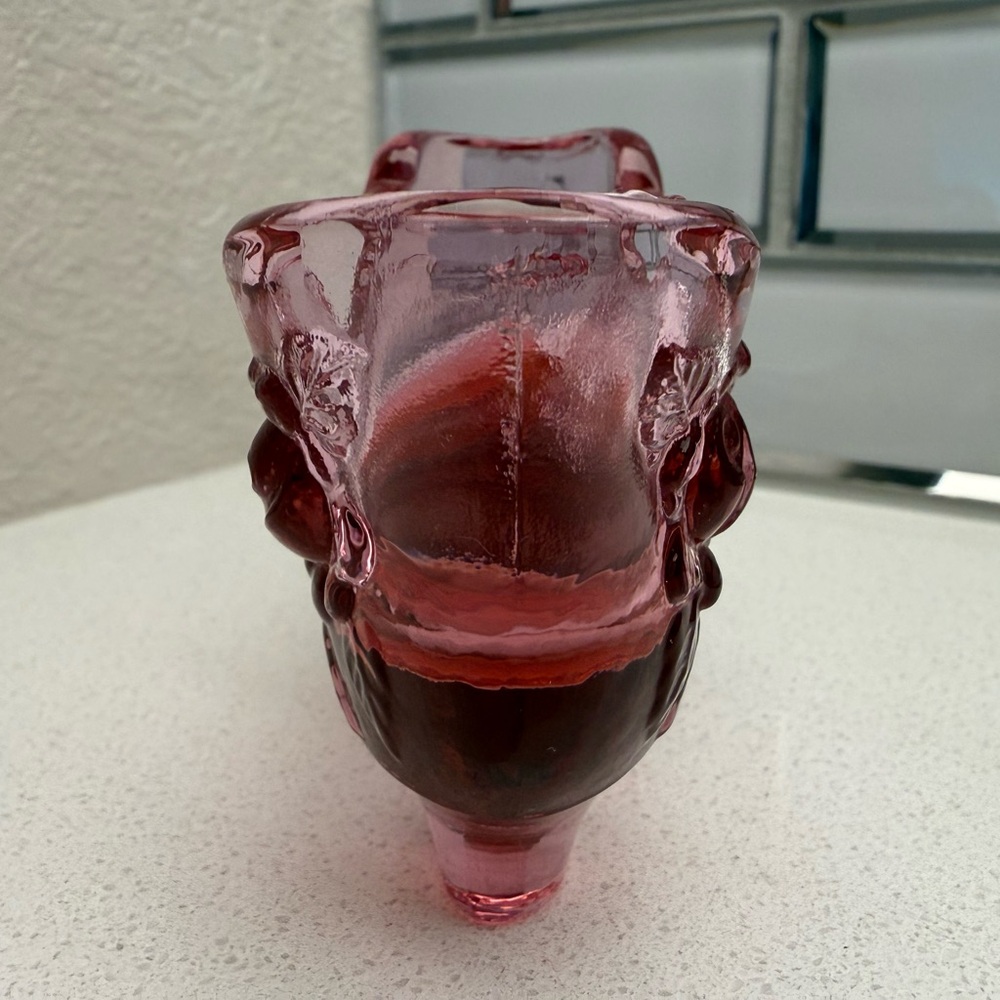 Vintage Fenton Pink Glass Slipper Cabbage Rose Shoe Boot MCM Mid-Century Modern - Picture 4 of 15